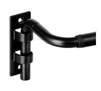 ENJOYBASICS Curtain Poles for Blackout Eyelet Curtains, Extendable Curtain Pole 76-218 cm, Wrap Around Room Darkening Curtain Rods for Bedroom, Living Room, Matte Black