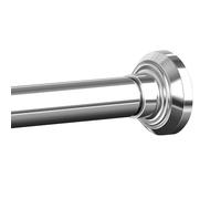 ENJOYBASICS Shower Curtain Pole 84 to 183 cm, 1 Inch Extendable Tension Rods for Curtains No Drill, Shower Rail for Bathroom, Closet, Window, Room Divider, Never Rust, Non Slip,Chrome