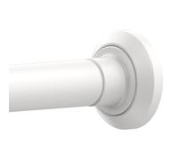 ENJOYBASICS Shower Curtain Rod 30 to 76 Inches, 1 Inch Stainless Steel Adjustable Spring Tension Rods No Drill for Bathroom, Closet, Window, Room Divider, Never Rust, Non Slip, White