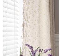 ENJOYBRIDAL Floral Curtains 84 Inch Length 2 Panels Tassel Drapes Rod Pocket Semi-Sheer Boho Daisy Bedroom Living Room Farmhouse Rustic Bohemian Window Curtain Panels