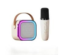 enjoydeal Karaoke Machines for Kids,Portable Karaoke Machines with Voice Changing Effects Microphone Bluetooth Speaker For Girls and Boys Birthday Gifts (Beige 1 to 1)