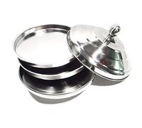 Enjoyer Dove Pan Double Layer Magic Tricks Stage Illusions Mentalism Magic Gimmick Appearing Objects Magician Props (Silver)
