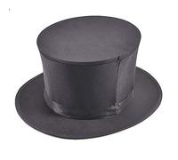 Enjoyer Magician’s Collapsible Black Top Spring Hat Magic Trick Essential Prop Stage Accessories Gimmick Hat (Black)