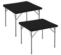 Enjoyidea Spandex Fitted Table Cloth 24x24 Inch, 2 Pack, Black