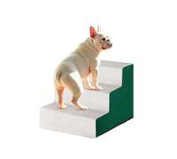 Enjoying Dog Stairs for High Bed and Couch Pet Steps for Small Dogs Short Legged Elderly Dogs Cat Ladder, Non-Slip, Self-Assembly, Washable, Green/Grey