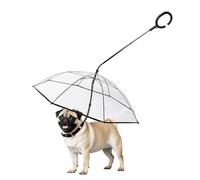 Enjoying Dog Umbrella for Small Dogs, Clear Dog Umbrella Leash, Rainproof Waterproof, Puppy Walking Umbrella with Adjustable Leash, Pet Outdoor Rain Gear