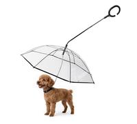 ENJOYING Dog Umbrella Small Breed, Clear Pet Umbrella Metal Chain for Small Dogs, Self-Assembly Dog Umbrella, Keep Puppy Dry for Rainy Day Walks, Angle Adjustable