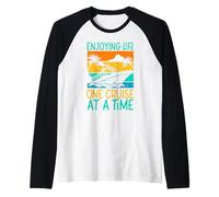 Enjoying Life One Cruise At A Time Ship Summer Cruising Raglan Baseball Tee