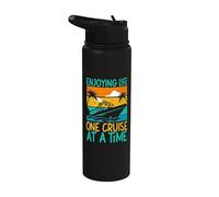 Enjoying Life One Cruise At A Time Ship Summer Cruising Stainless Steel Insulated Water Bottle