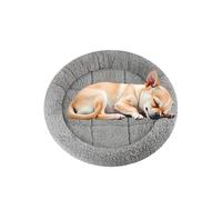 Enjoying Plush Cat Bed Mat Diameter 40 cm Round Pad with Pillow Around for Small Medium Dogs Cats Relying/Curling Sleep Warm Cat Cushion for Crates, Antiskid Bottom, Medium