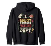 Enjoying Romantic Walk Through The Meat Dept Classic Vintage Zip Hoodie