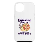 Enjoying the Journey Going At My Own Pace Cute Snail Coffee Case for iPhone 13