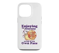 Enjoying the Journey Going At My Own Pace Cute Snail Coffee Case for iPhone 13 Pro