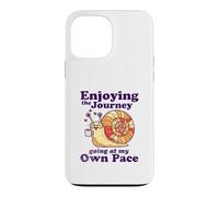 Enjoying the Journey Going At My Own Pace Cute Snail Coffee Case for iPhone 13 Pro Max
