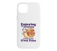 Enjoying the Journey Going At My Own Pace Cute Snail Coffee Case for iPhone 14 Plus
