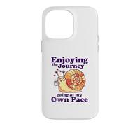 Enjoying the Journey Going At My Own Pace Cute Snail Coffee Case for iPhone 14 Pro Max