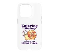 Enjoying the Journey Going At My Own Pace Cute Snail Coffee Case for iPhone 15 Pro