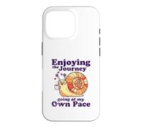 Enjoying the Journey Going At My Own Pace Cute Snail Coffee Case for iPhone 16 Pro