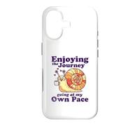 Enjoying the Journey Going At My Own Pace Cute Snail Coffee Case for iPhone 17