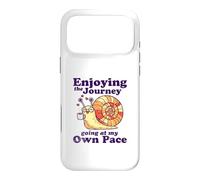 Enjoying the Journey Going At My Own Pace Cute Snail Coffee Case for iPhone 17 Pro Max