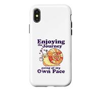 Enjoying the Journey Going At My Own Pace Cute Snail Coffee Case for iPhone X/XS