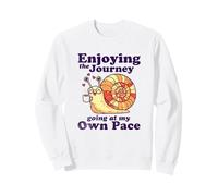 Enjoying the Journey Going At My Own Pace Cute Snail Coffee Sweatshirt