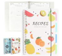 EnjoyThink Recipe Book for Own Recipes, A4 Blank Recipe Book, Recipe Journal Waterproof Cooking Notebook for 160 Recipes, Cookbook with Stickers to Organize Your Family Recipe Cooking Gifts (White)