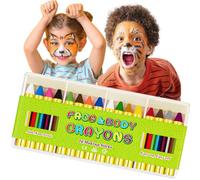 ENJSD Face Paint Crayons Kit 16 PCS Bright Colors Face Paint Set for Kids