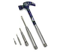 ENKAY - 6 in 1 Floral Hammer and Screwdriver, Multifunction Claw Hammer Tool with Flower Print (Pattern 5)
