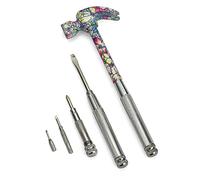 ENKAY - 6 in 1 Floral Hammer and Screwdriver, Multifunction Claw Hammer Tool with Flower Print (Pattern 3)