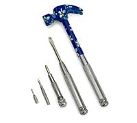 ENKAY - 6 in 1 Floral Hammer and Screwdriver, Multifunction Claw Hammer Tool with Flower Print (Pattern 4)