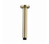 ENKI A14 Antique Brass Fixed Shower Head Arm Vertical Ceiling Mounted Round Design