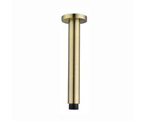ENKI A14 Antique Brass Fixed Shower Head Arm Vertical Ceiling Mounted Round Design