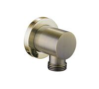 Enki Antique Brass Modern Traditional Bathroom Bronze Durable Round Elbow 1/2" Water Inlet Connection Shower Wall Outlet Connector