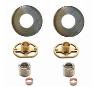 Enki Antique Brass Modern Traditional Bathroom Thermostatic Universal 3/4" Easy Fix Exposed Bar Shower Valve Bracket Fitting Kit