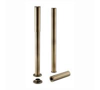 Enki Antique Brass Traditional Modern Bathroom Adjustable Shroud Standpipes For Freestanding Roll Top Bath Tub 2-Piece (Diam) 38mm