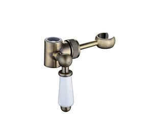 ENKI B08 Hand Shower Bracket Round Slider Riser Column Rail 18mm Antique Brass