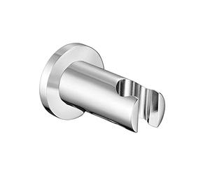 ENKI, B23, Premium Modern Shower Handset Parking Bracket Wall Shower Head Holder Solid Brass, Round Wall Bracket for Shower Heads, Chrome