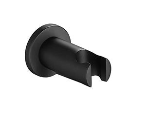 ENKI, B24, Premium Modern Shower Handset Parking Bracket Wall Shower Head Holder Solid Brass, Round Wall Bracket for Shower Heads, Black