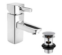 ENKI BBT0073 Basin Sink Mono Mixer Taps Bathroom Slotted Pop Up Waste Stella