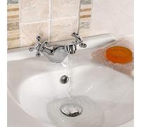 ENKI BBT0109 Beaumont Traditional Basin Mixer Tap, Chrome, Cloakroom | Solid Brass, Easy Install, Fittings Included, Single Lever, Modern Bathroom