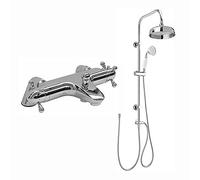 ENKI BBT0230 Gallant Thermostatic Deck Mounted Rigid Riser Kit, Chrome