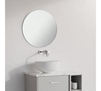 ENKI BM014 Horizon Frameless Round 40cm Wall Mirror, Bathroom