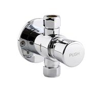 ENKI BT4023 Vision Non-Concussive Self-Closing Shower Valve, Chrome | Solid Brass, Wall Mounted, Modern Bathroom, Brass Body with Chrome Finish