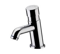 ENKI BT4300 Vision Non-Concussive Commercial Modern Pillar Taps, Chrome | Hot & Cold Pair, Twin Taps, Bathroom Basin