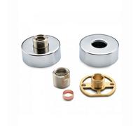 Enki Chrome Modern Bathroom Brass Round Bracket Easy Fix Universal Exposed Thermostatic Bar Shower Valve Cavity Wall Fitting Kit