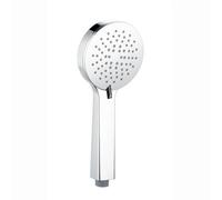 Enki Chrome Modern Bathroom Multi-Function Single-Spray Ergonomic Universal Anti-Limescale Jet Round Large Handheld Shower Head