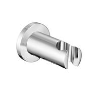 Enki Chrome Modern Traditional Bathroom Solid Brass Polished Wall Mounted Round Handset Holder Shower Head Mixer Parking Bracket