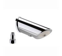 Enki Chrome Silver Gym Swimming Pool Use Solid Brass Gloss Single-Spray Pattern Round Concealed Anti-Vandal Fixed Shower Head R40