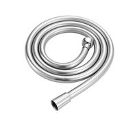 Enki Chrome Silver Modern Bathroom Pvc Plastic Universal Replacement Part Easy Clean Long Flexible Shower Head Hose Pipe (L) 1.5M